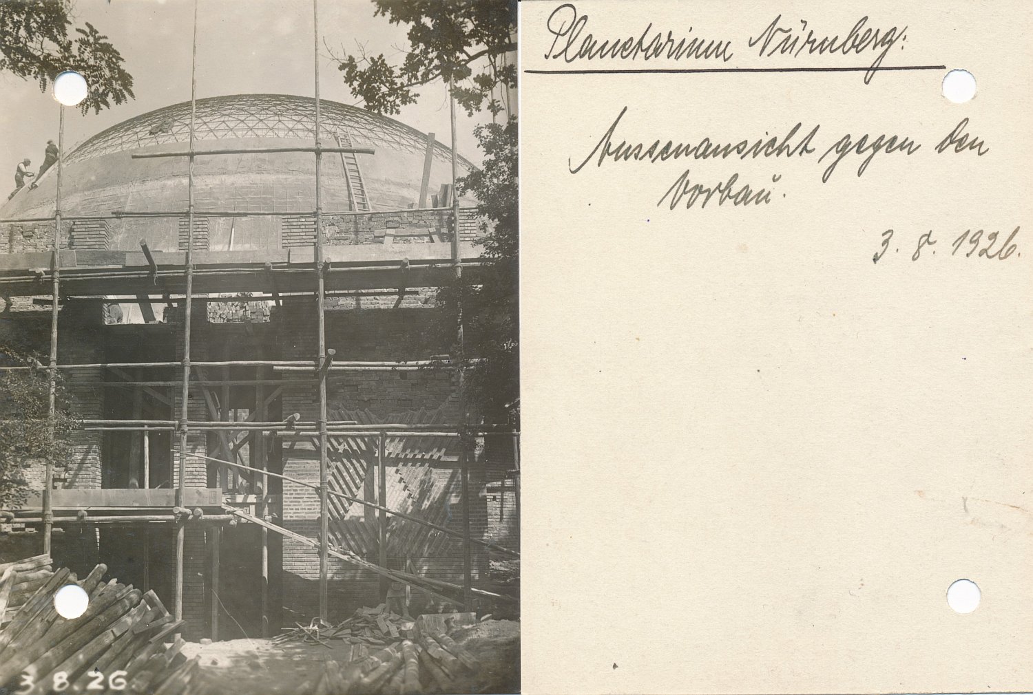 Bild Planetarium Nürnberg in Bau, 1926